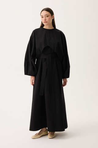 Croplu Elbise Takım Siyah - 9