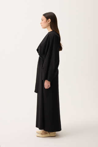 Croplu Elbise Takım Siyah - 10