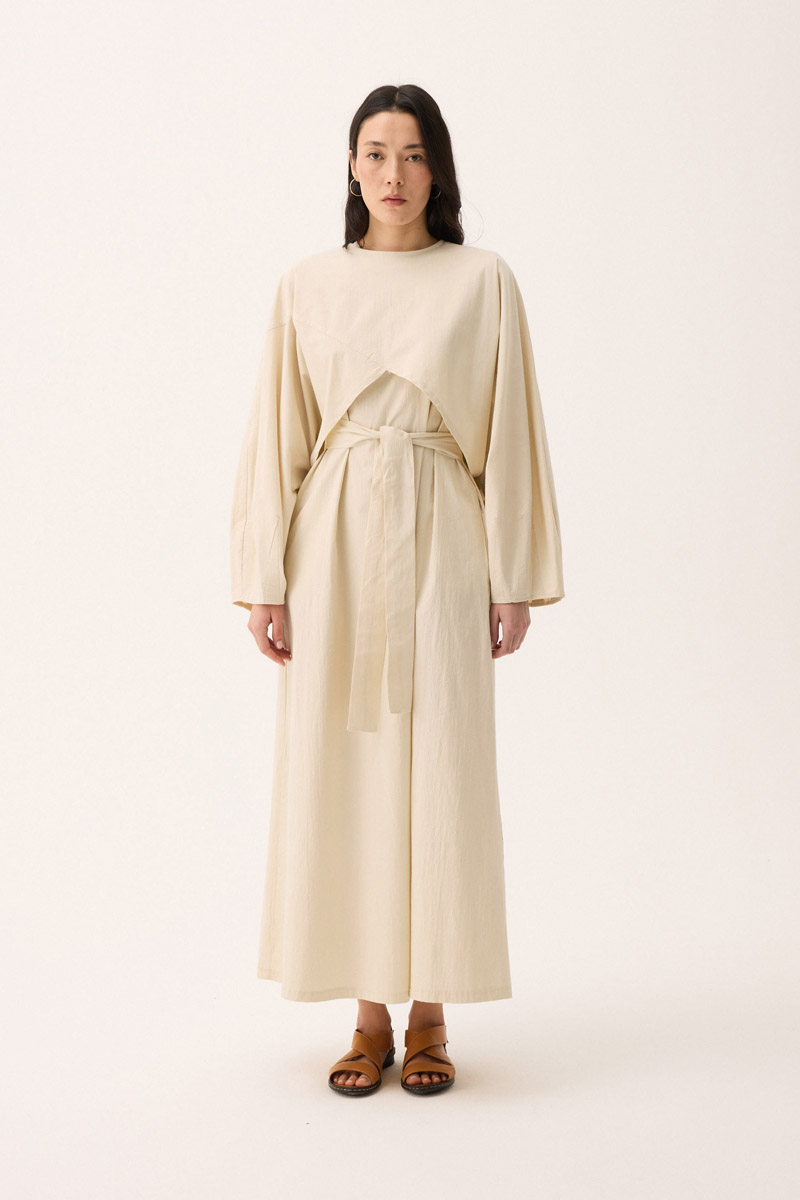 Croplu Elbise Takım Taş