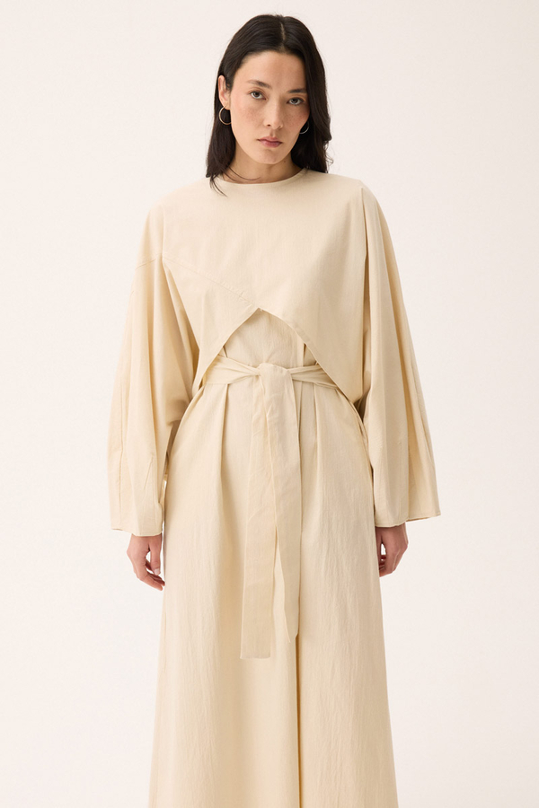 Croplu Elbise Takım Taş - 8