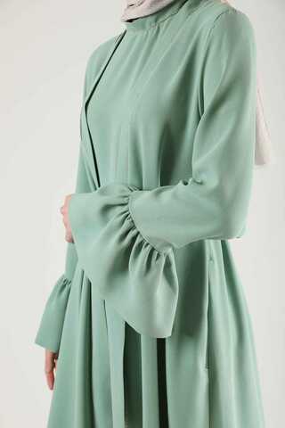 Cuff Flywheel Stone Abaya Suit Mint - 4