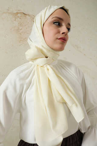 Dalga Desenli Şal Ekru - 5