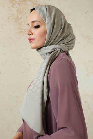 Dalga Desenli Şal Gri - 4