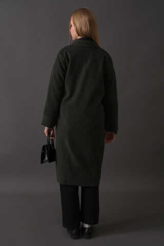 Double-Breasted Belted Coat Anthracite - 15