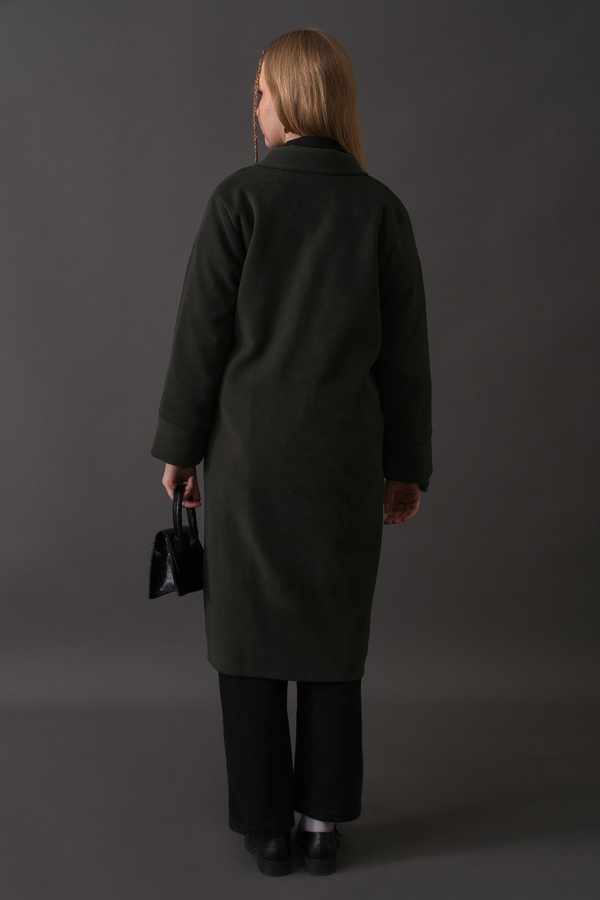 Double-Breasted Belted Coat Anthracite - 15