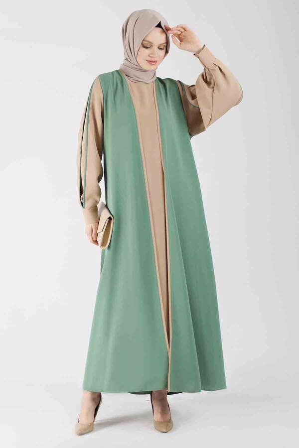 Dress Abaya Suit Dark Mint - 3