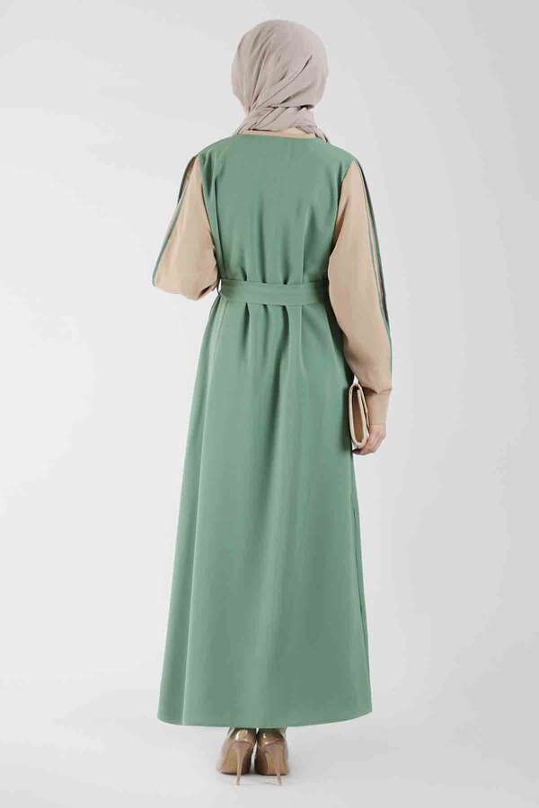 Dress Abaya Suit Dark Mint - 5