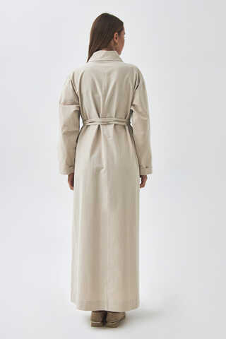 Dropped Shoulder Buttoned Dress Stone - 12