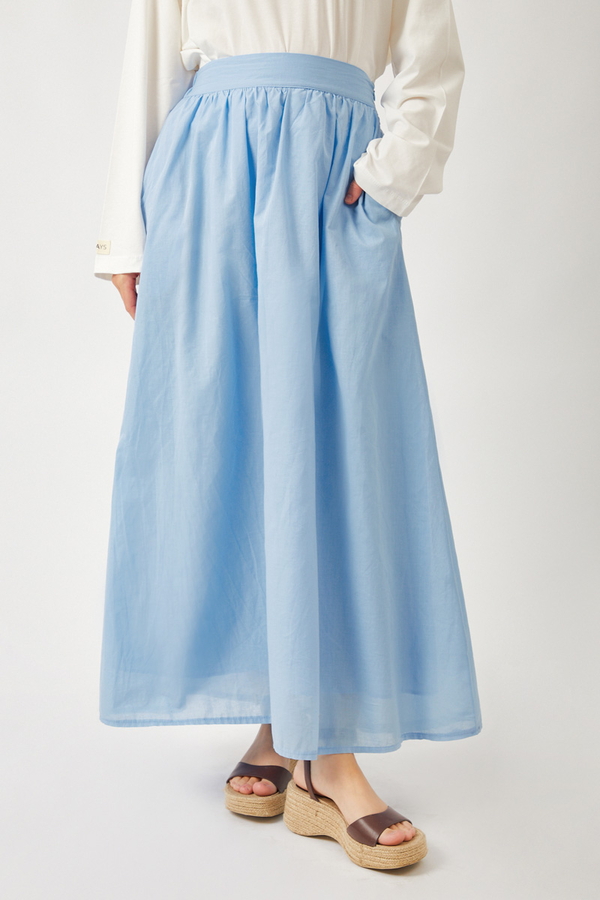 Duru Büzgülü Etek Bebe Mavisi - 4