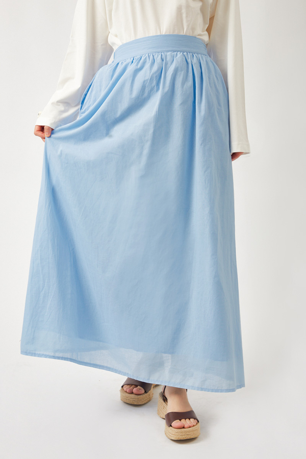 Duru Büzgülü Etek Bebe Mavisi - 2