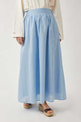 Duru Büzgülü Etek Bebe Mavisi - 8