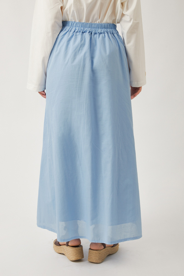 Duru Büzgülü Etek Bebe Mavisi - 10