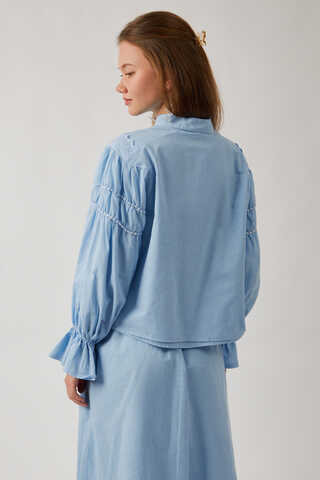 Duru Lace Shirt Baby Blue - 12