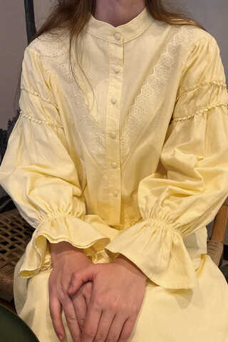 Duru Lace Shirt Butter Yellow - 11