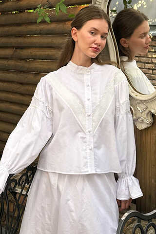 Duru Lace Shirt White - 2