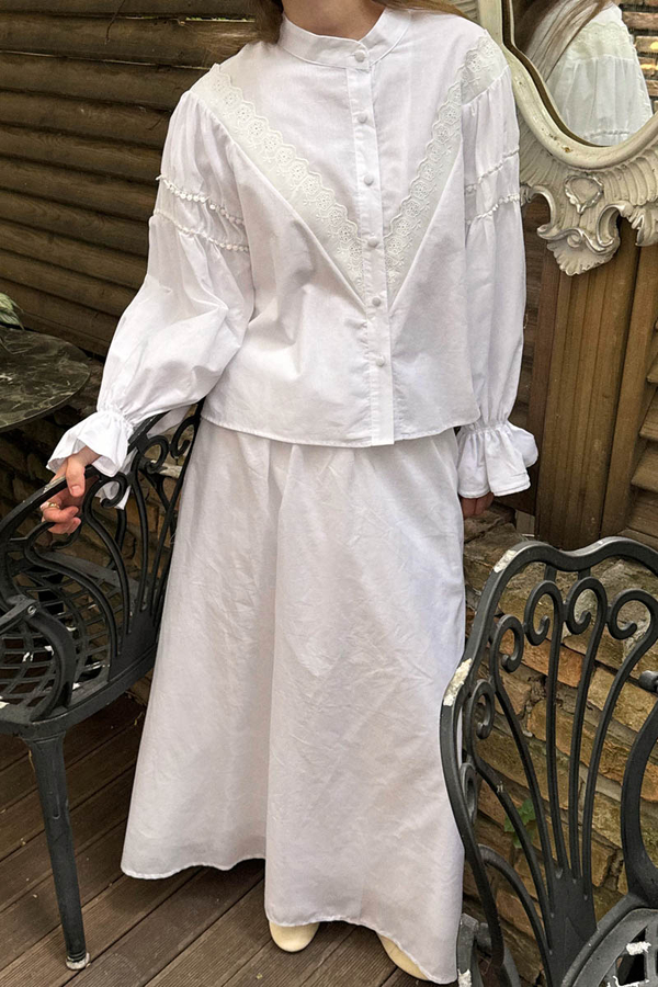 Duru Lace Shirt White - 4