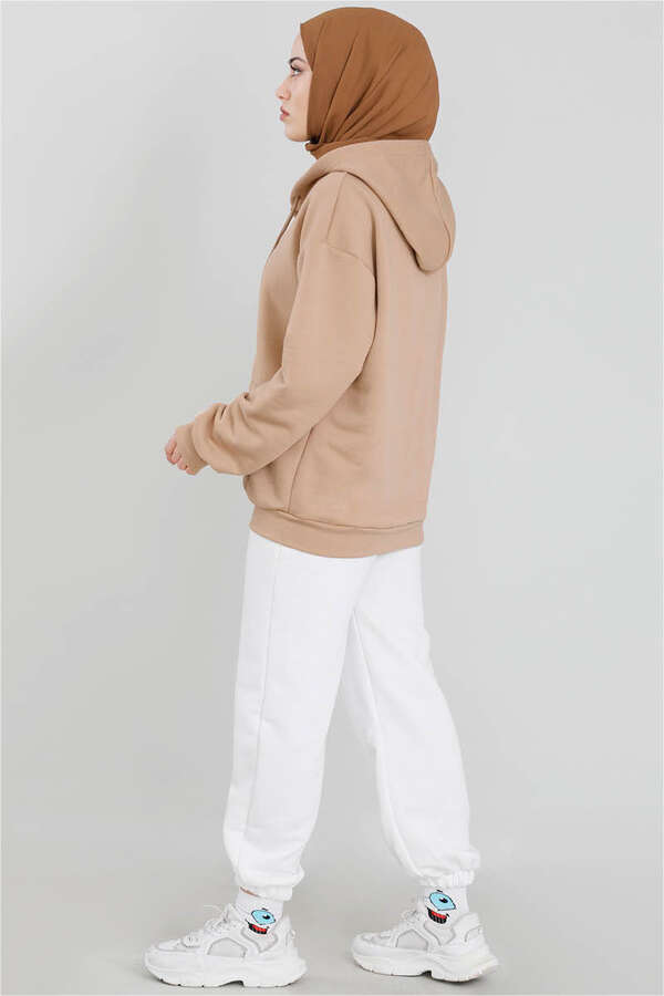 Fermuarlı Sweat Vizon