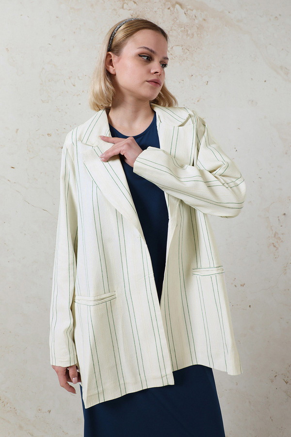 Fleto Pocket Linen Jacket Green