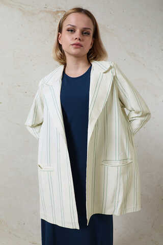 Fleto Pocket Linen Jacket Green - 5