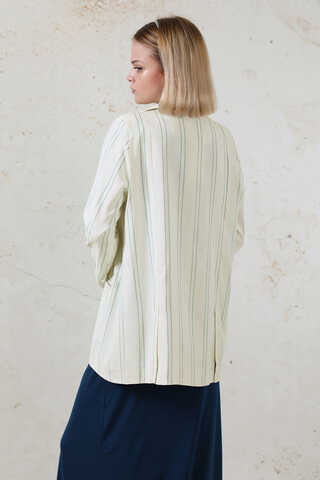 Fleto Pocket Linen Jacket Green - 9