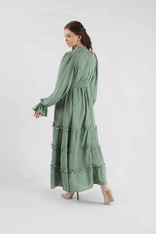 Flowy Frilly Dress Mint - 5
