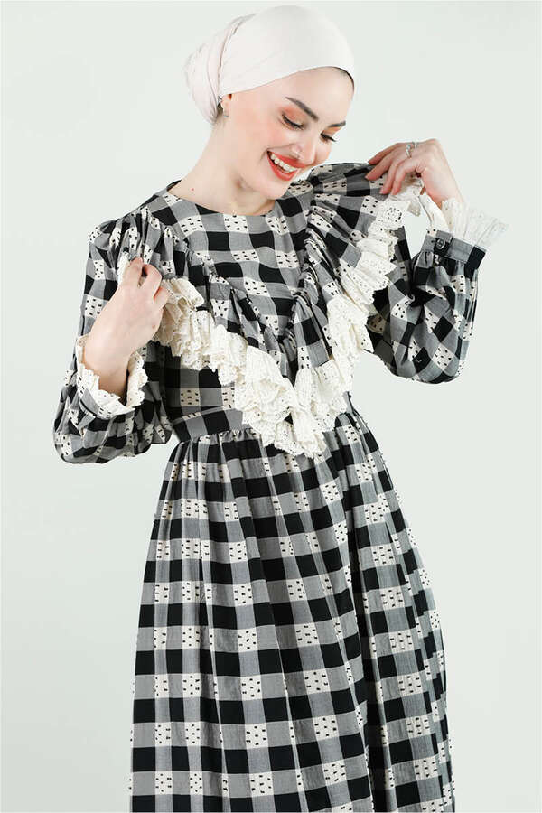 Fransız Model Elbise Siyah