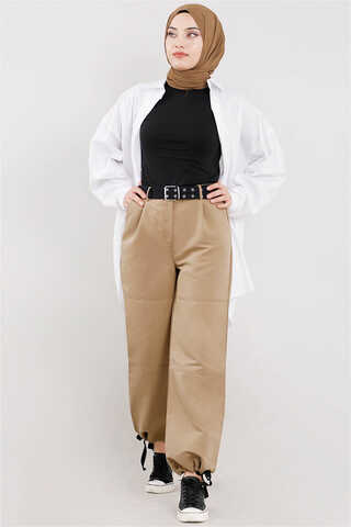 Gabardine Cargo Pants Stone - 2