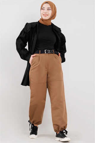 Gabardine Cargo Pants Tan - 2
