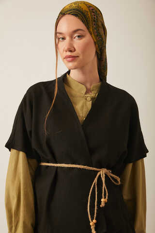 Hasır Biyeli Etek Takım Siyah - 8