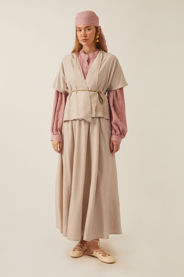 Hasır Biyeli Etek Takım Taş - 4