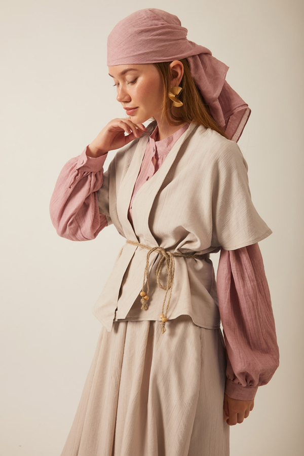 Hasır Biyeli Etek Takım Taş - 10