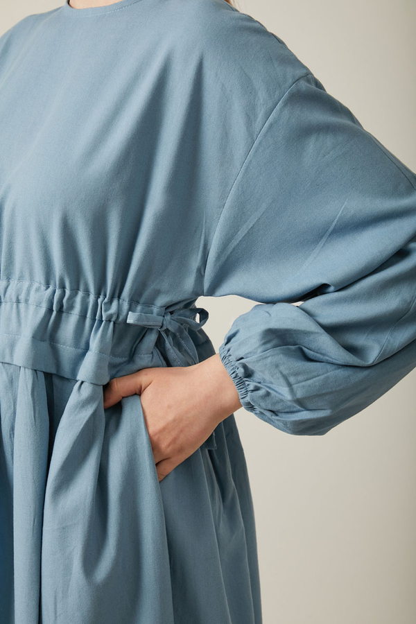 İynem Keten Elbise Bebe Mavisi - 17