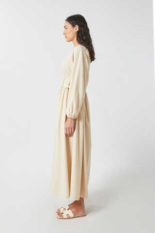 İynem Keten Elbise Taş - 12