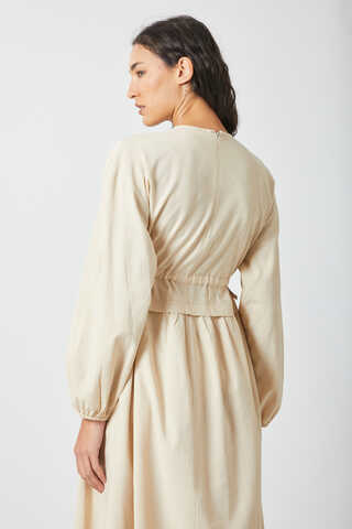 İynem Keten Elbise Taş - 16