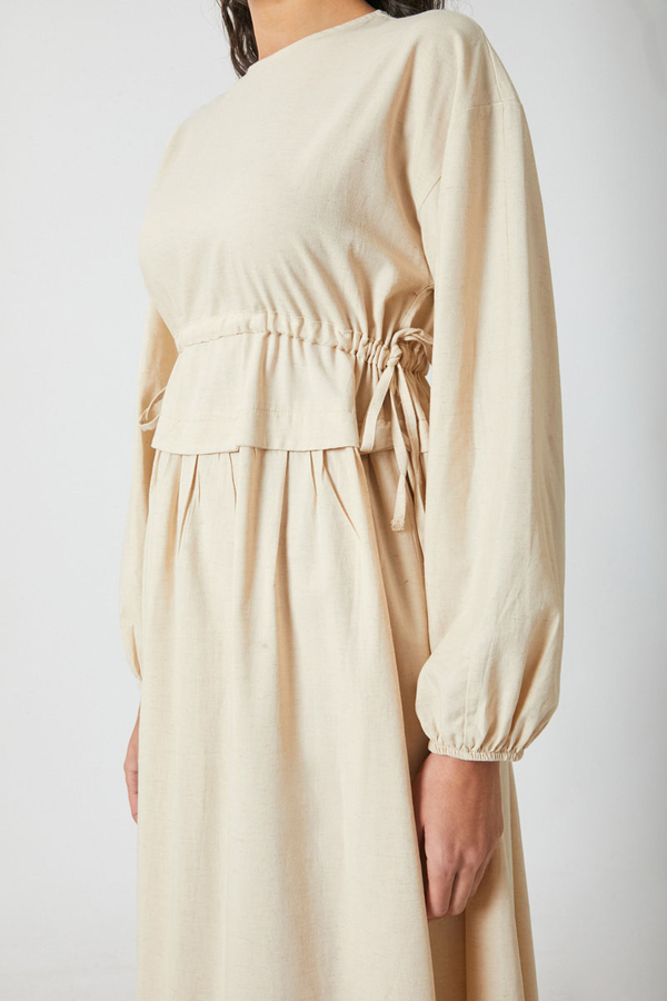 İynem Keten Elbise Taş - 5