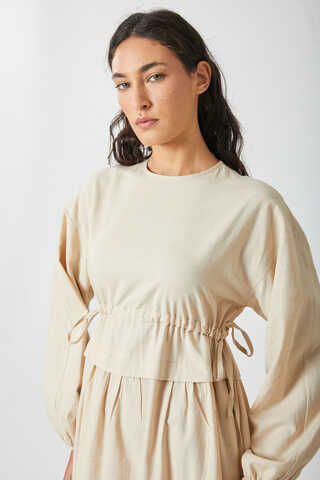 İynem Keten Elbise Taş - 7