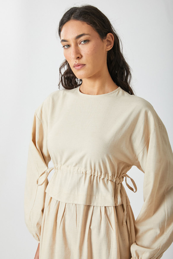 İynem Keten Elbise Taş - 7