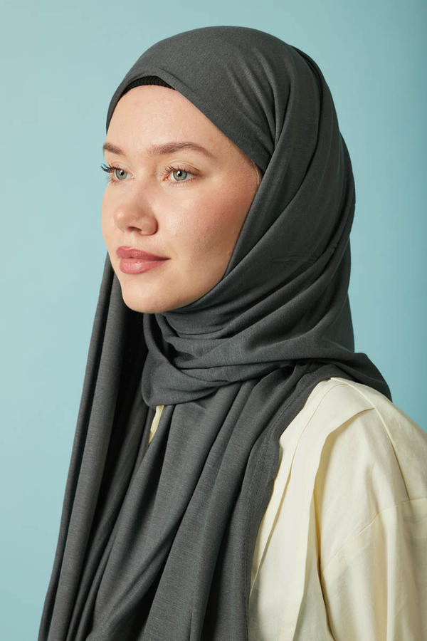 Jersey Scarf Dark Grey  
