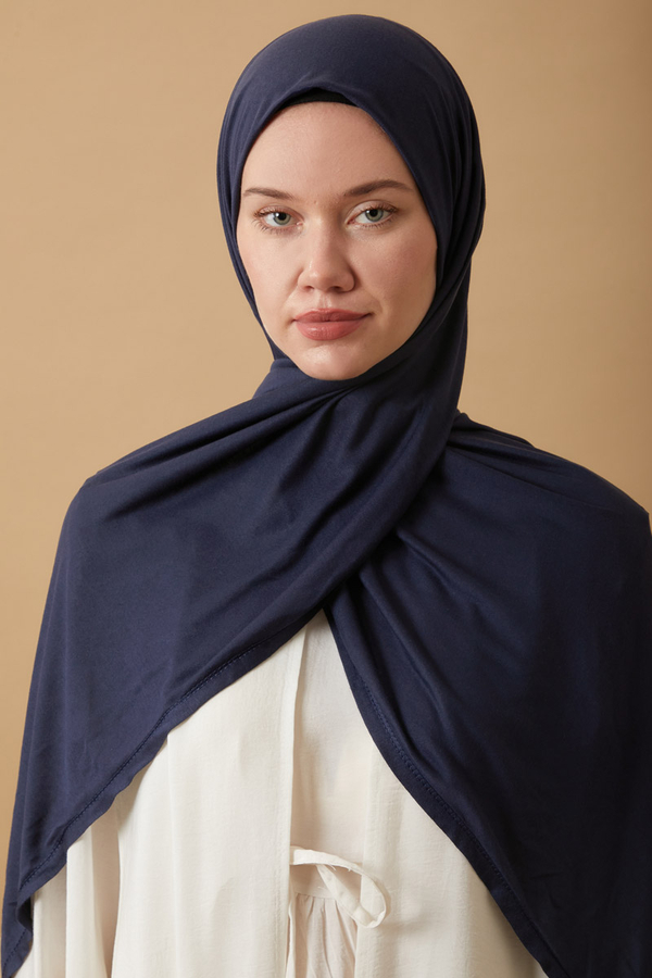 Jersey Scarf Dark Navy Blue 