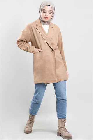 Zulays - Kaşe Blazer Ceket Camel