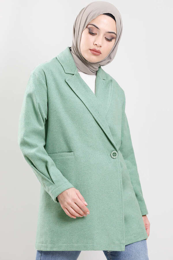 Kaşe Blazer Ceket Mint