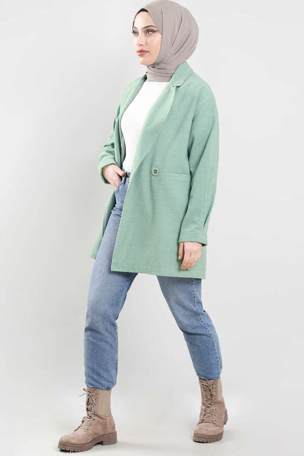 Kaşe Blazer Ceket Mint