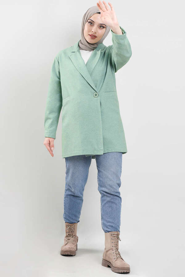 Kaşe Blazer Ceket Mint
