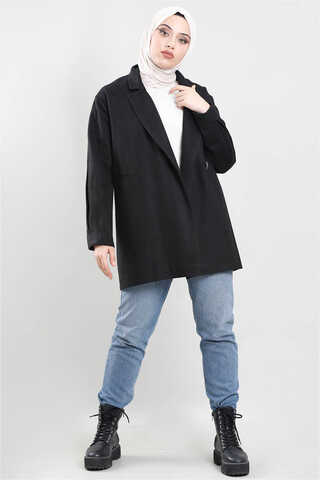Zulays - Kaşe Blazer Ceket Siyah