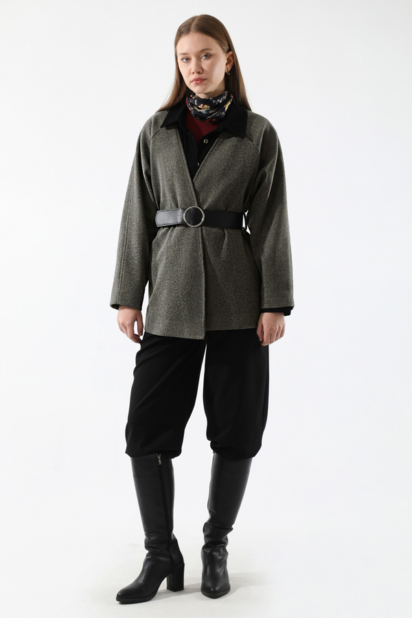 Kaşe Kısa Ceket Antrasit - 3