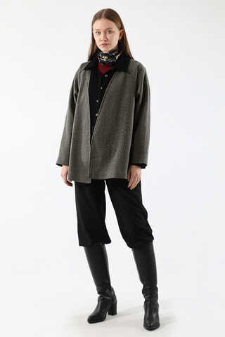 Kaşe Kısa Ceket Antrasit - 5