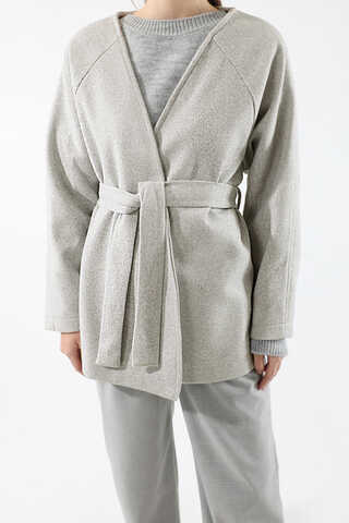 Kaşe Kısa Ceket Gri - 3