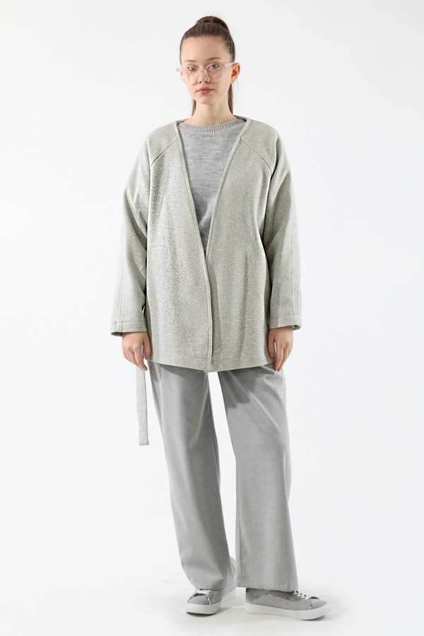 Kaşe Kısa Ceket Gri - 4