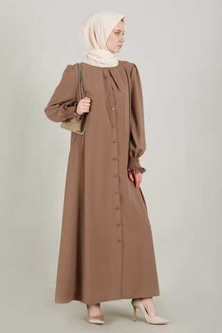 Zulays - Klasik Elbise Ferace Camel