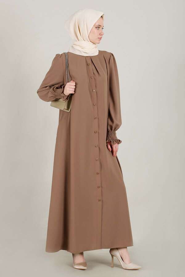 Zulays - Klasik Elbise Ferace Camel